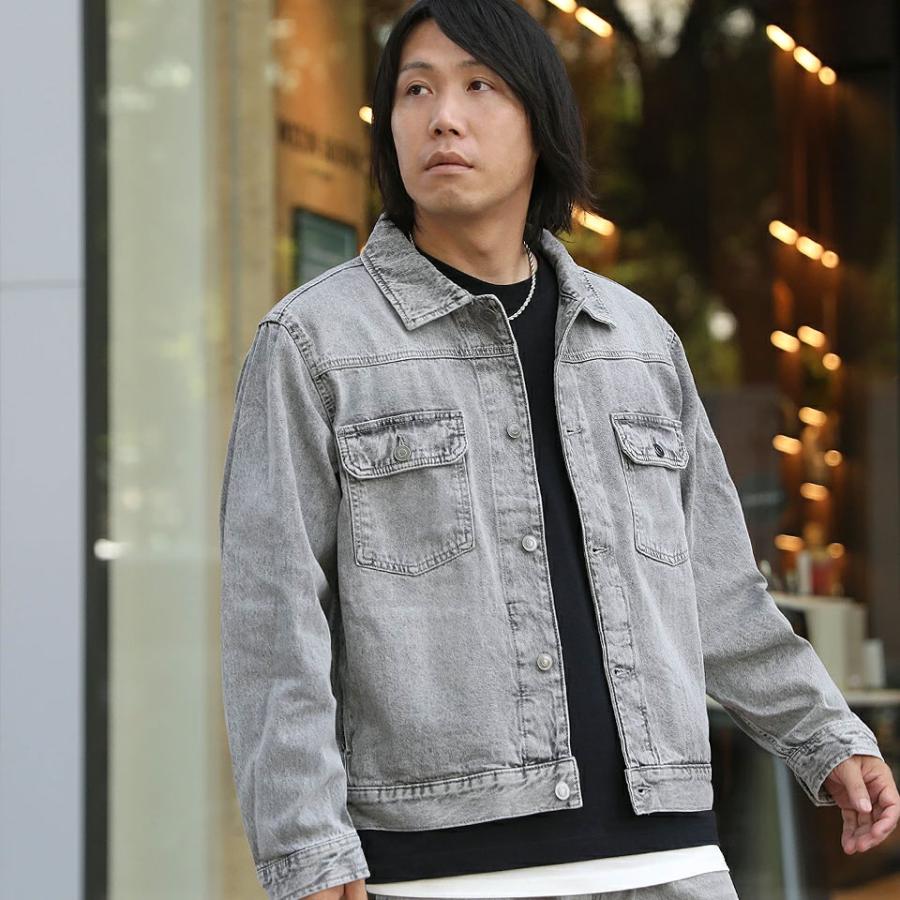 デニムジャケット メンズ Gジャン オーバーサイズ アウター デニム 綿