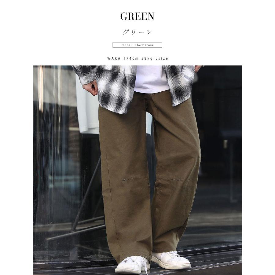 ワイドダックカーブパンツ メンズ ワイドパンツ ワイドシルエット ワークパンツ バルーンパンツ ダック素材 ワイドパンツ 太い オーバーサイズ パンツ  WEB-810 |  | 09