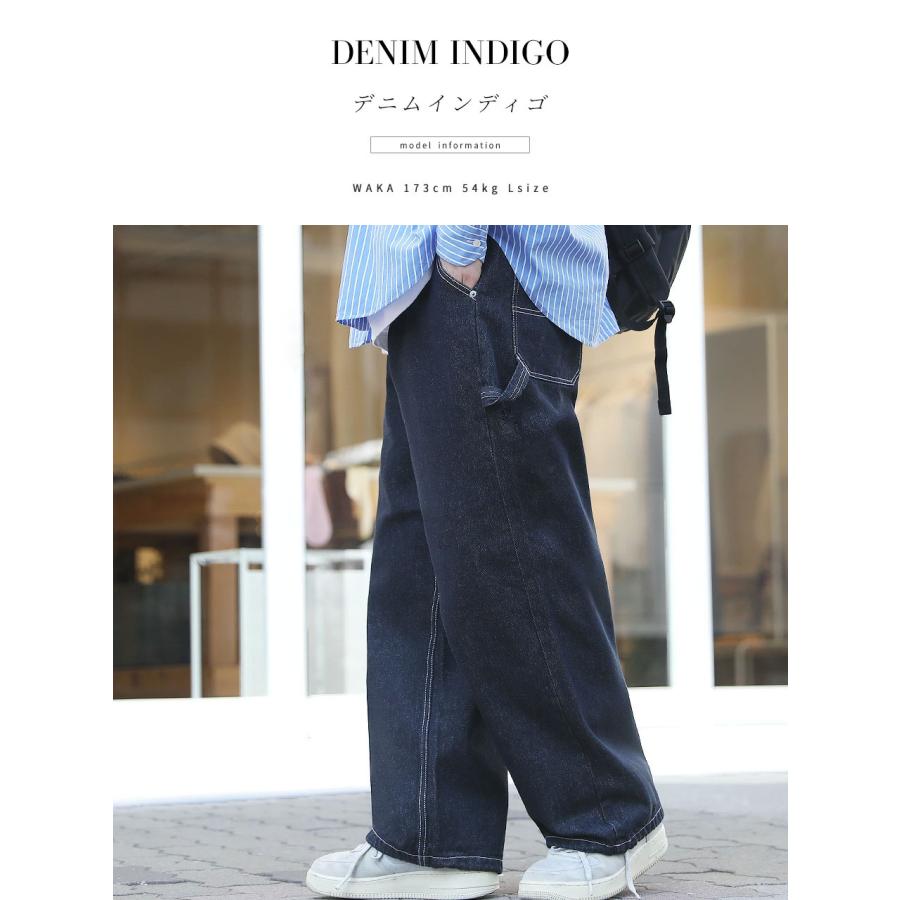 ペインターストライプパンツ ワイドパンツ メンズ ワークパンツ