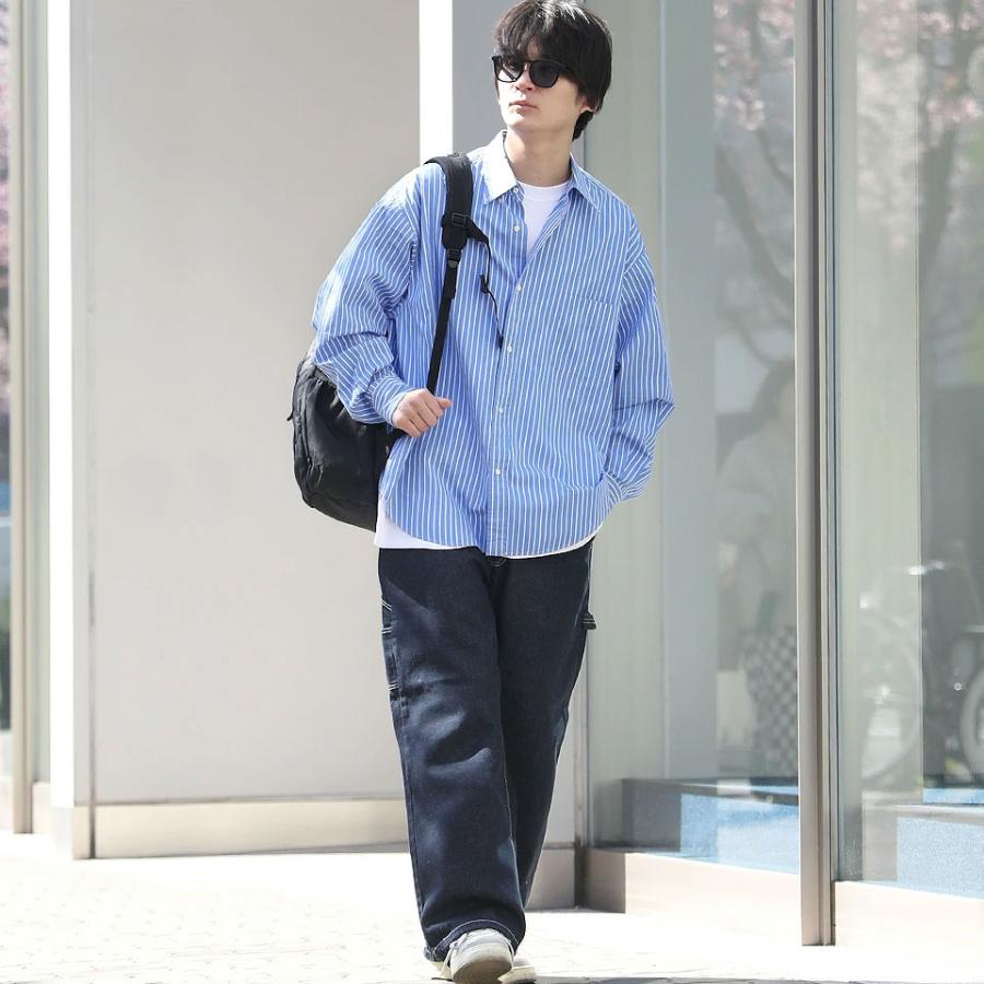ペインターストライプパンツ ワイドパンツ メンズ ワークパンツ