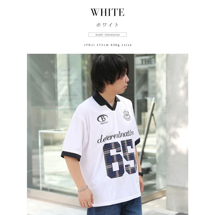ゲームシャツ 半袖Tシャツ サッカーシャツ チェック柄 スポーツ