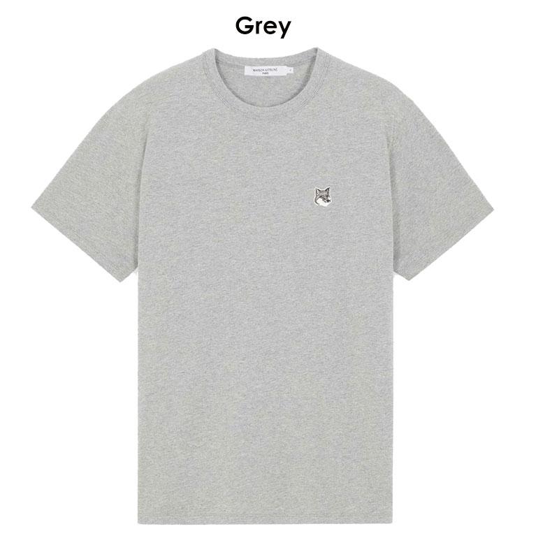 MAISON KITSUNE メゾン キツネ GREY FOX HEAD PATCH CLASSIC TEE-SHIRT GM00118KJ0008 グレー Tシャツ  ワンポイント キツネ ギフト プレゼント 母の日｜laxny-yh｜08