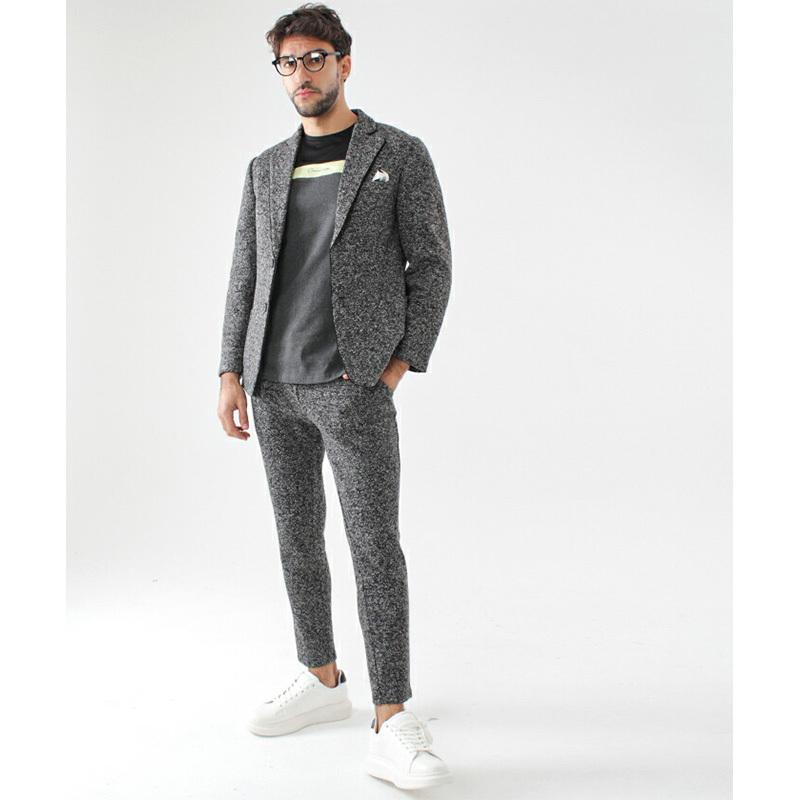 ジャガード織り セットアップスーツ メンズ カジュアル スーツ ストレッチ素材 快適 テーラードジャケット おしゃれスーツ 上下セット 冬 送料無料 Casual Setup Laxny 通販 Yahoo ショッピング