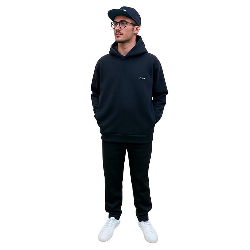 LAXNY】ダンボールニット Laxnyロゴ刺繍パーカー メンズ 軽量 保温性