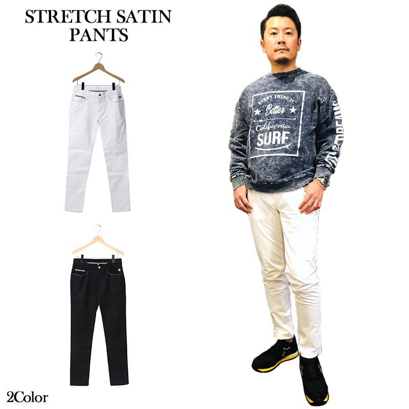 ストレッチパンツ メンズ サテンパンツ ステッチ ストレッチサテン ストレッチ サテン 春 税込8 900円以上で送料無料 Stretchsatin Pants Laxny 通販 Yahoo ショッピング
