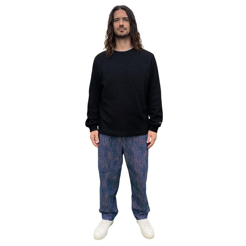 LAXNY】ワッフル ロンT メンズ 長袖Tシャツ サーマル 保温 ワッフル