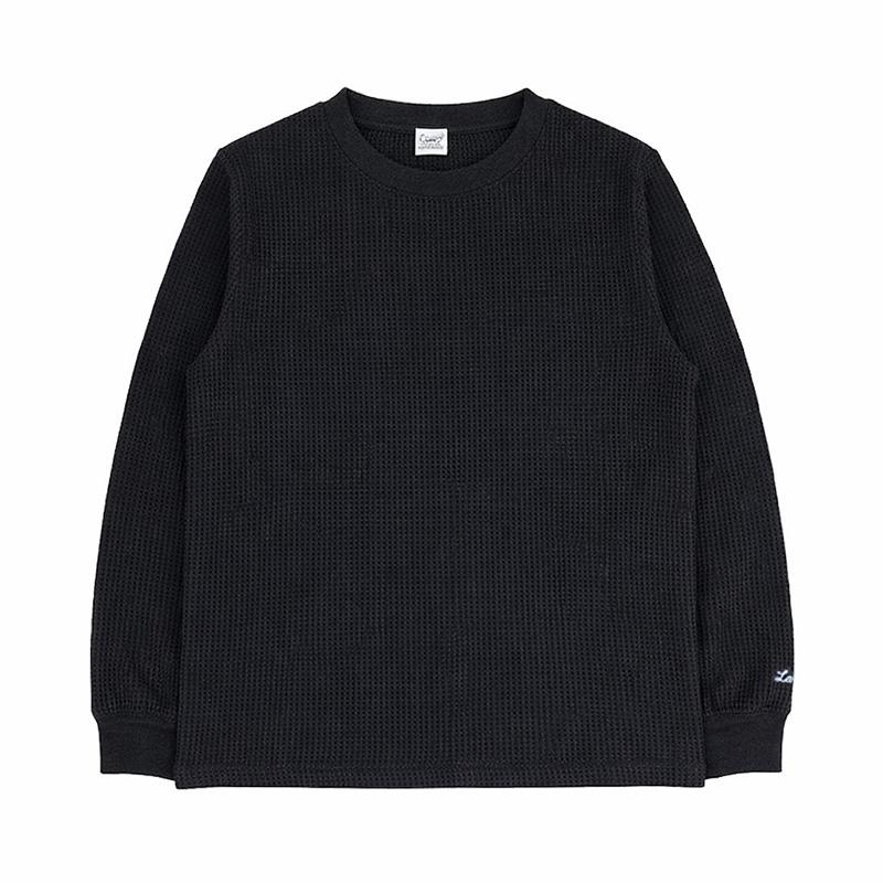 LAXNY】ワッフル ロンT メンズ 長袖Tシャツ サーマル 保温 ワッフル