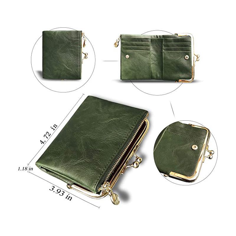がま口両面折りお財布　ハンドメイド　本革 B級品》《全8色》がま口財布 本革 ハンドメイド 二つ折り財布 ミニ財布