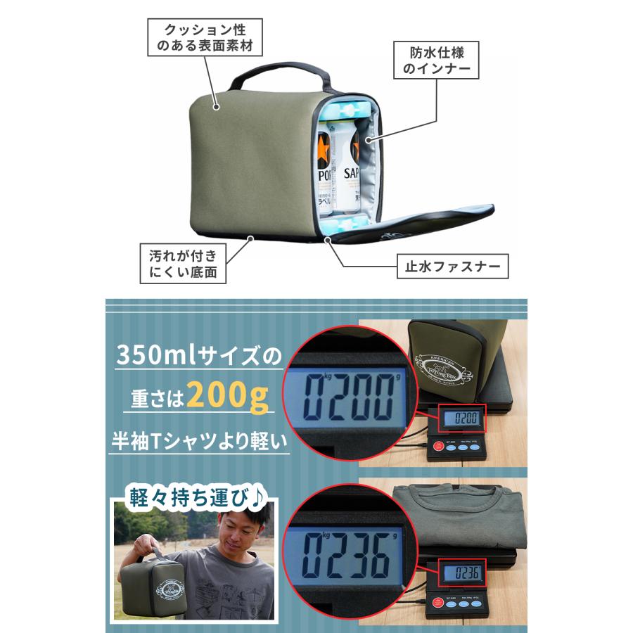 FUTURE FOX 缶ビールクーラー 350ml缶用 ソフトクーラー 保冷バッグ