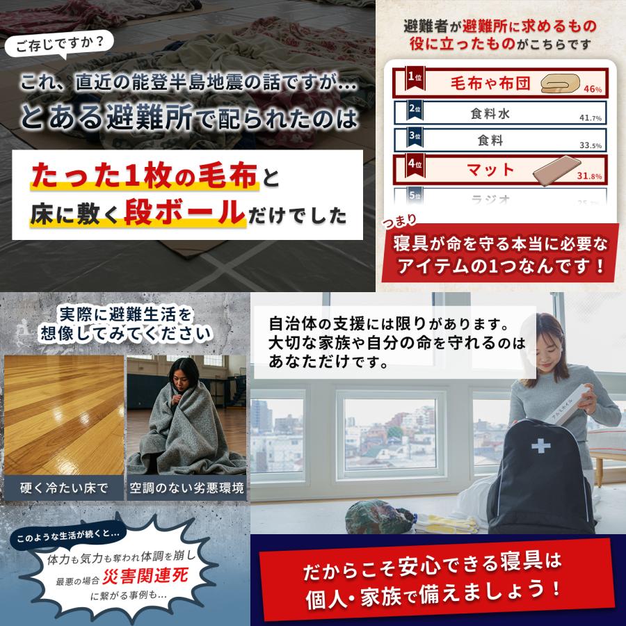 FUTURE FOX 災害用 寝袋 エアマット一体型 エアシュラフ コンパクト