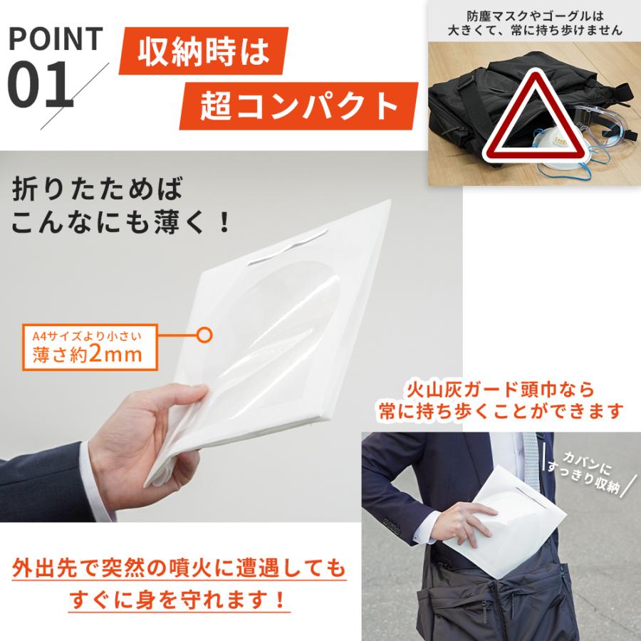 火山灰ガード頭巾 防塵マスク FUTURE FOX 一体型 災害用 曇り止め加工