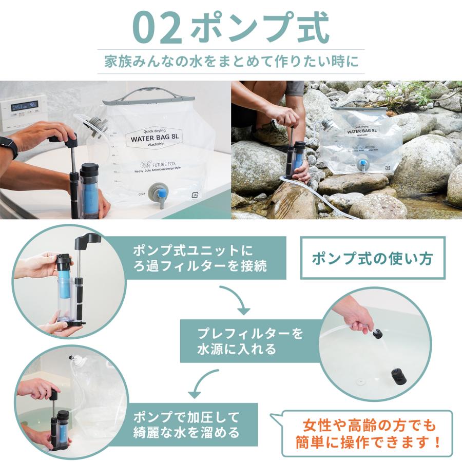 FUTURE FOX 携帯浄水器 災害用 浄水器 防災 登山 キャンプ グッズ