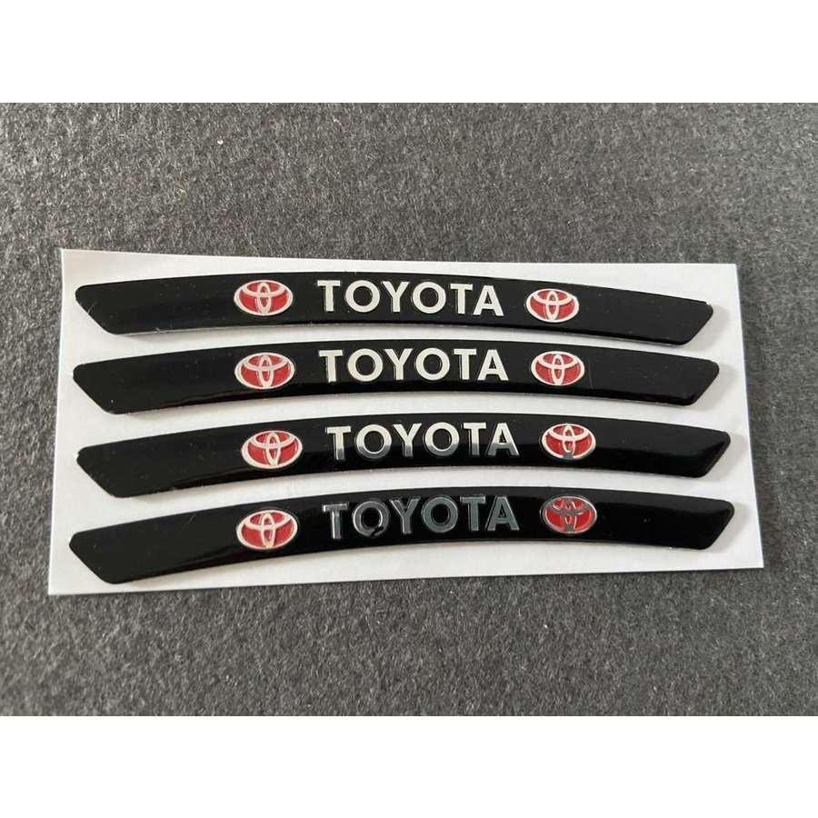 送料無料 37★トヨタ TOYOTA用★ホイールリム エンブレム 4枚セット 90mm ステッカー ブラック 簡単取付 シール 強粘着力 ...
