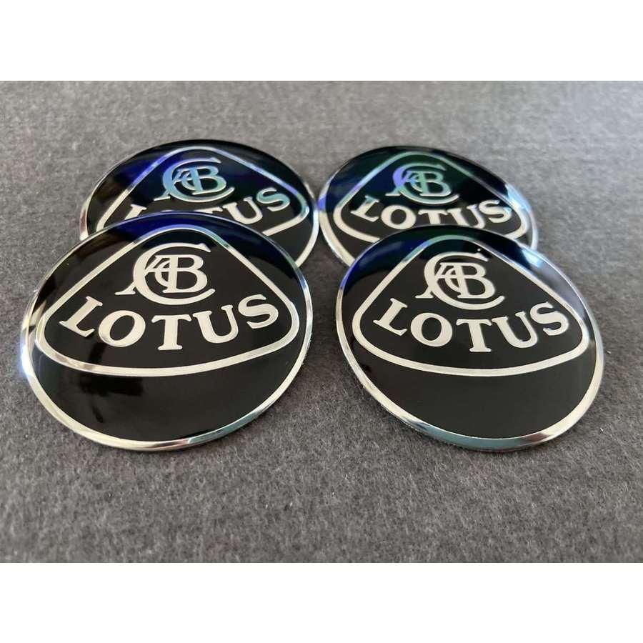 送料無料　440★ロータス LOTUS用★4個セット ホイール キャップシール 約直径56.5mm  ホイールセンター ロゴあり ブラック｜lazosourire｜02