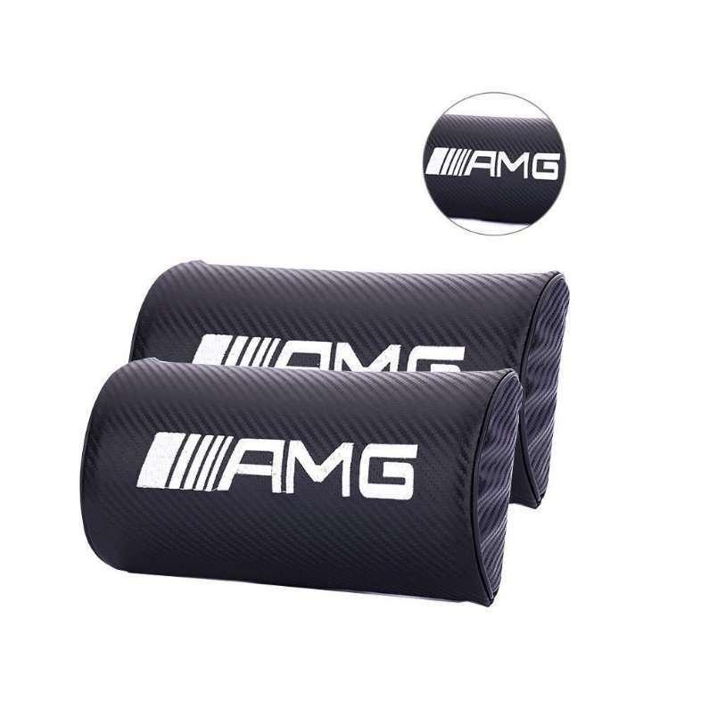 AMG ロゴ入り ネックパッド 2個セット 送料無料 Benz メルセデスベンツ AMG用☆2個セット 車載 車内