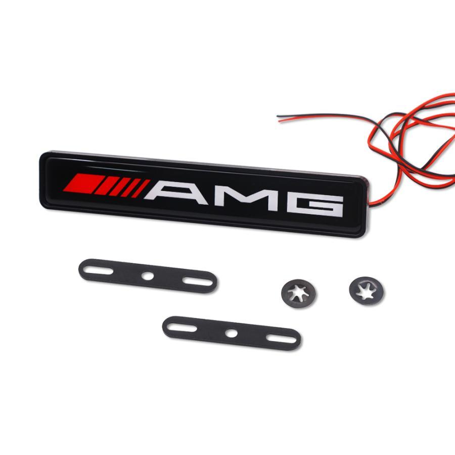 AMG メルセデスベンツ グリルバッジ 車フロントグリル LEDライト 1個