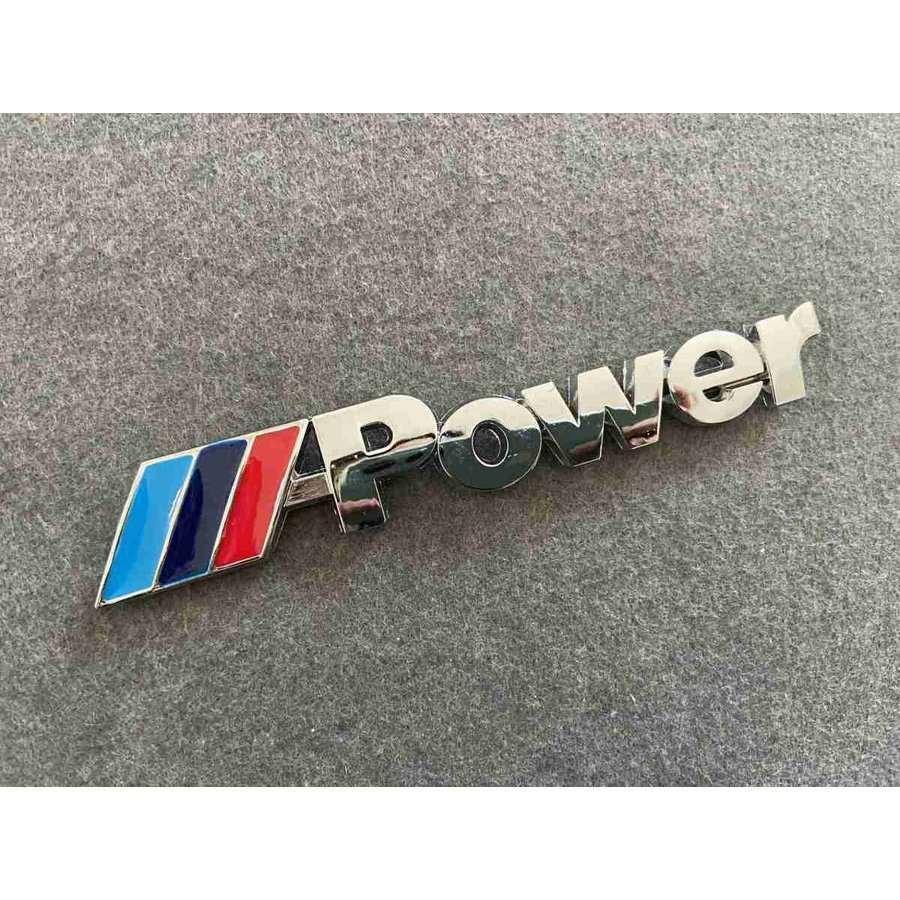 送料無料　11★///power BMW用★ グリルバッジ  フロント  ロゴバッジ エンブレム  シルバー  グリルバッチ  アクセサリー　金属製　マーカー｜lazosourire｜02