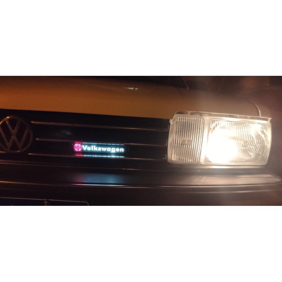 VW フォルクスワーゲン フロントグリル エンブレム付 フォルクスワーゲン グリルバッジ 車フロントグリル LEDライト 1個