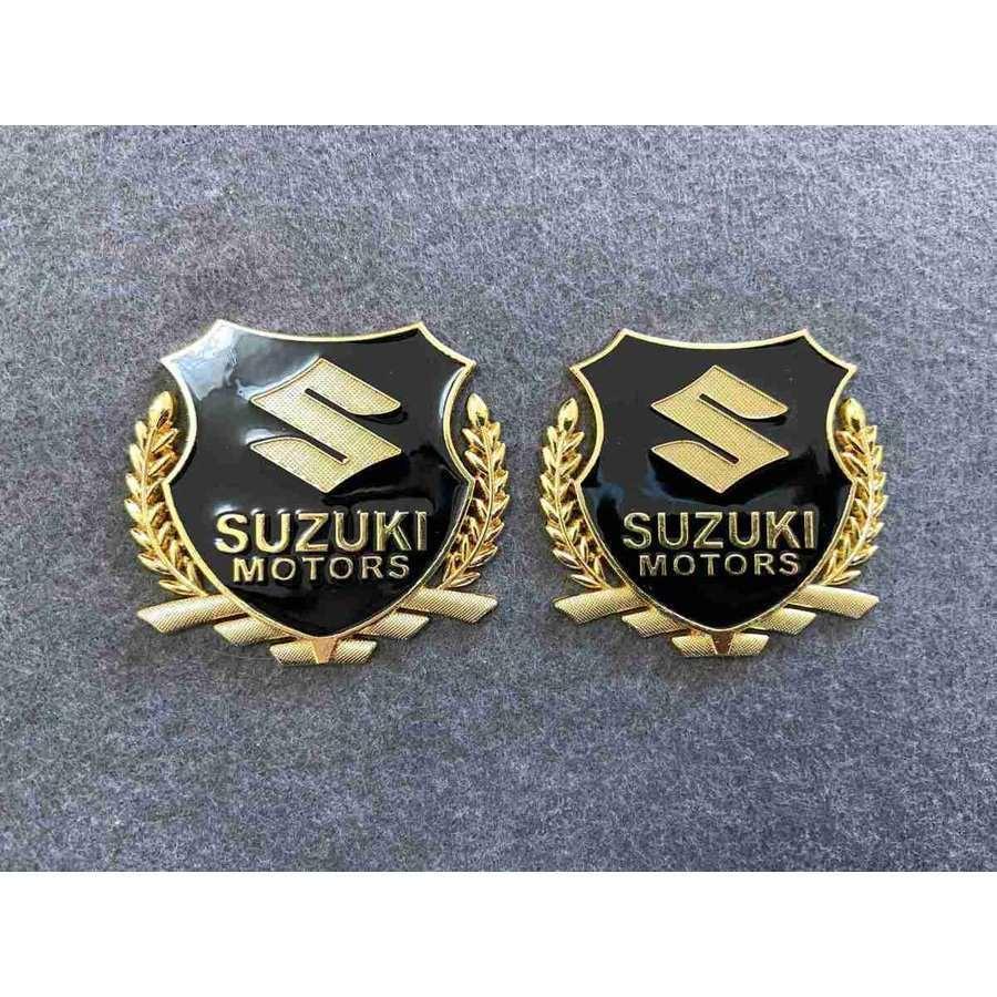 スズキのロゴ入り　屋外用カバー 送料無料 SUZUKI スズキ用☆2個セット ステッカー エンブレム カバー