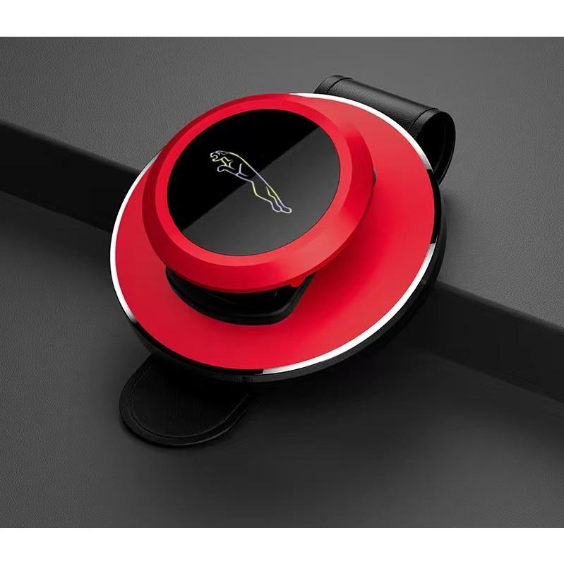 ジャガー JAGUAR レッド メガネホルダー メガネクリップ サングラスクリップ 車載サングラスホルダー サンバイザー取り付 カー用品