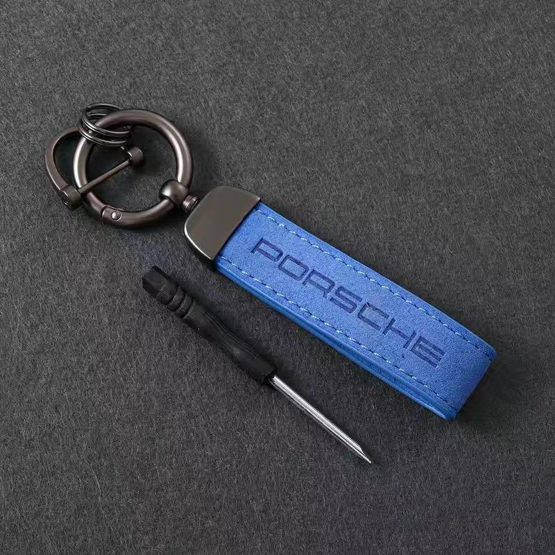 Porsche ポルシェ キーホルダー キーリング キータグ ネイビー ブルー PORSCHE ◇ポルシェ PORSCHE◇ブルー◇車用 キーホルダー