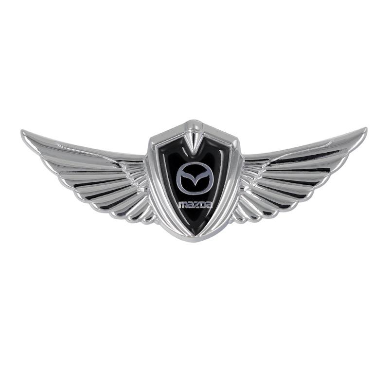 マツダ（Mazda） ◇マツダ MAZDA◇シルバー◇ステッカー エンブレム 