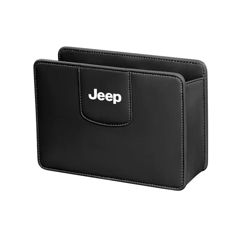Jeep（ジープ） ☆ジープ JEEP☆ブラック☆車用ゴミ箱 PUレザー 多機能