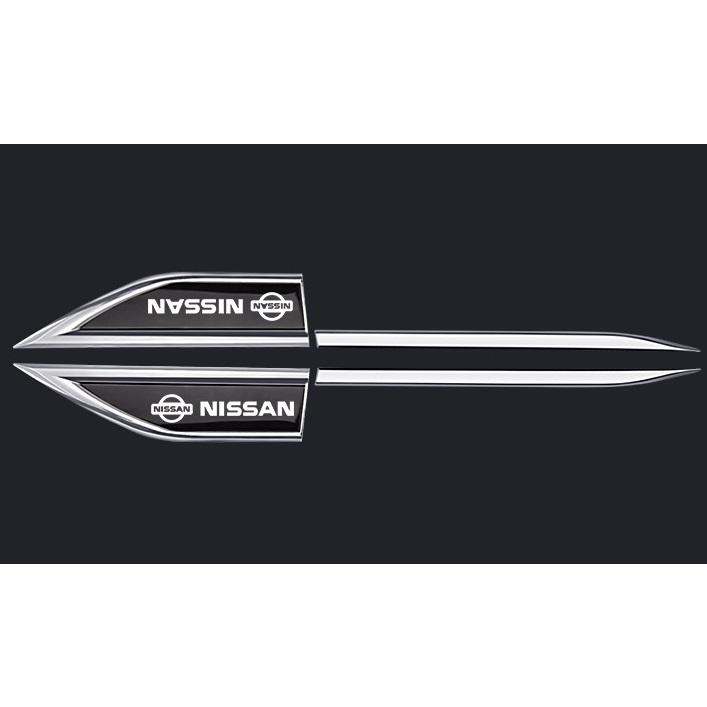 日産（NISSAN） ★日産 NISSAN★ブラック★フェンダー サイド エンブレム 金属製 ステッカー シール 外装 デカール アクセサリー ...