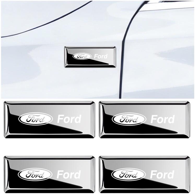 フォード ★フォード FORD★シルバー★車用エンブレム 車ロゴ ステッカー 金属製 デカール 車のスタイリング 車の装飾 両面テープ付き 4 ...