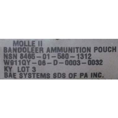 MILITARY 米軍 MOLLE II BANDOLEER マルチカム・バンダリア