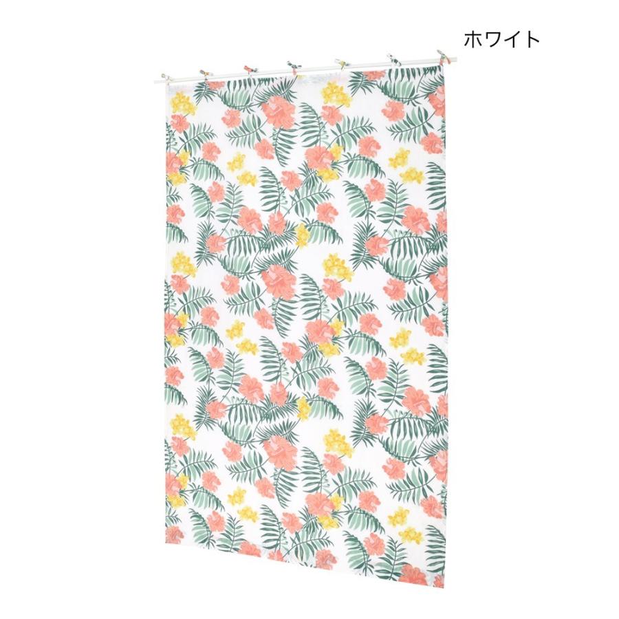 カーテン 間仕切り ハワイアン ボタニカル ヴィンテージ ハイビスカス