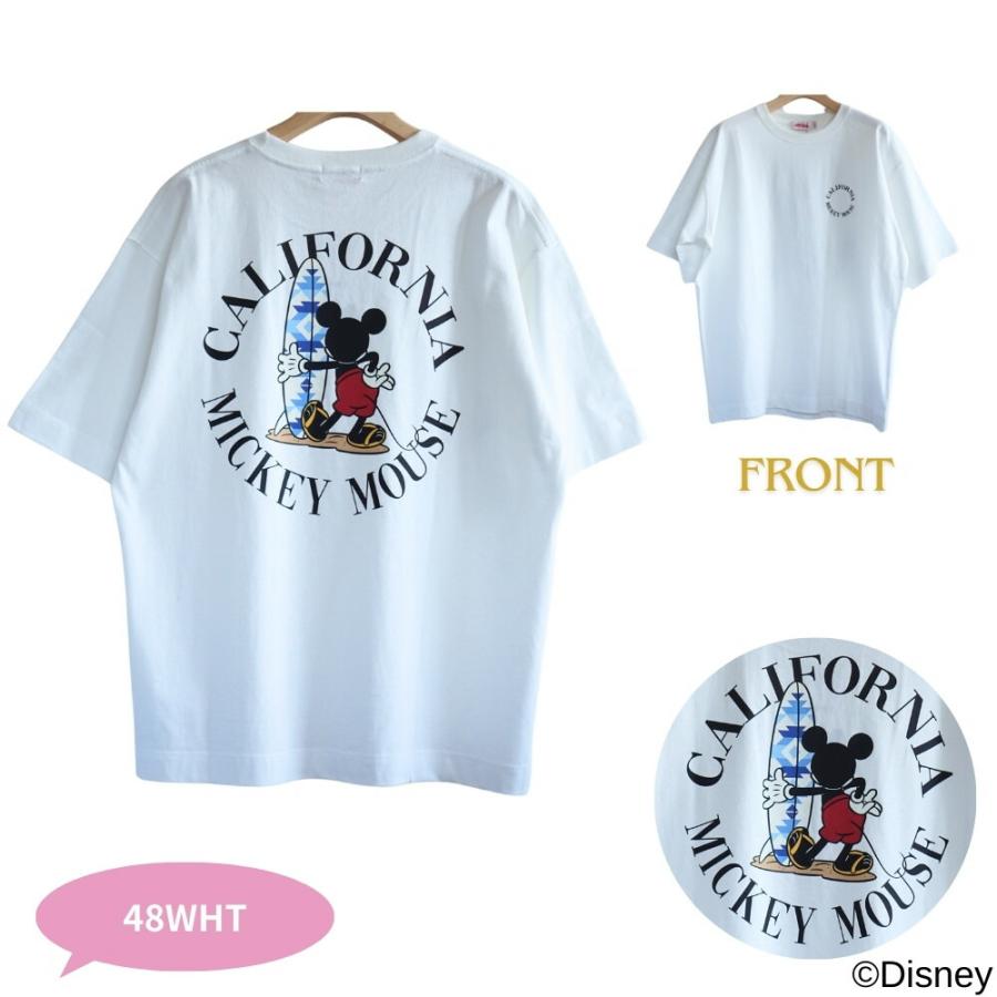 Disney ミッキー tシャツ レディース 半袖 ゆったり 白