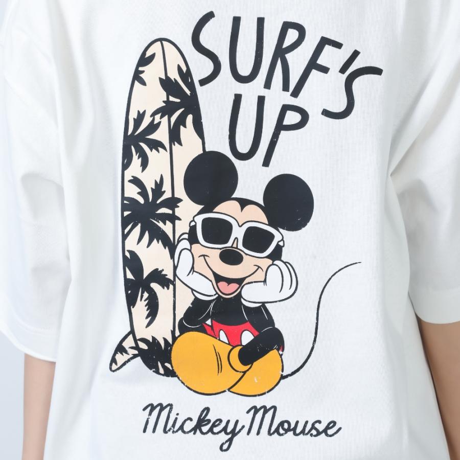 ANTIBAL ミッキー tシャツ レディース 半袖 ゆったり 白 黒 ディズニー