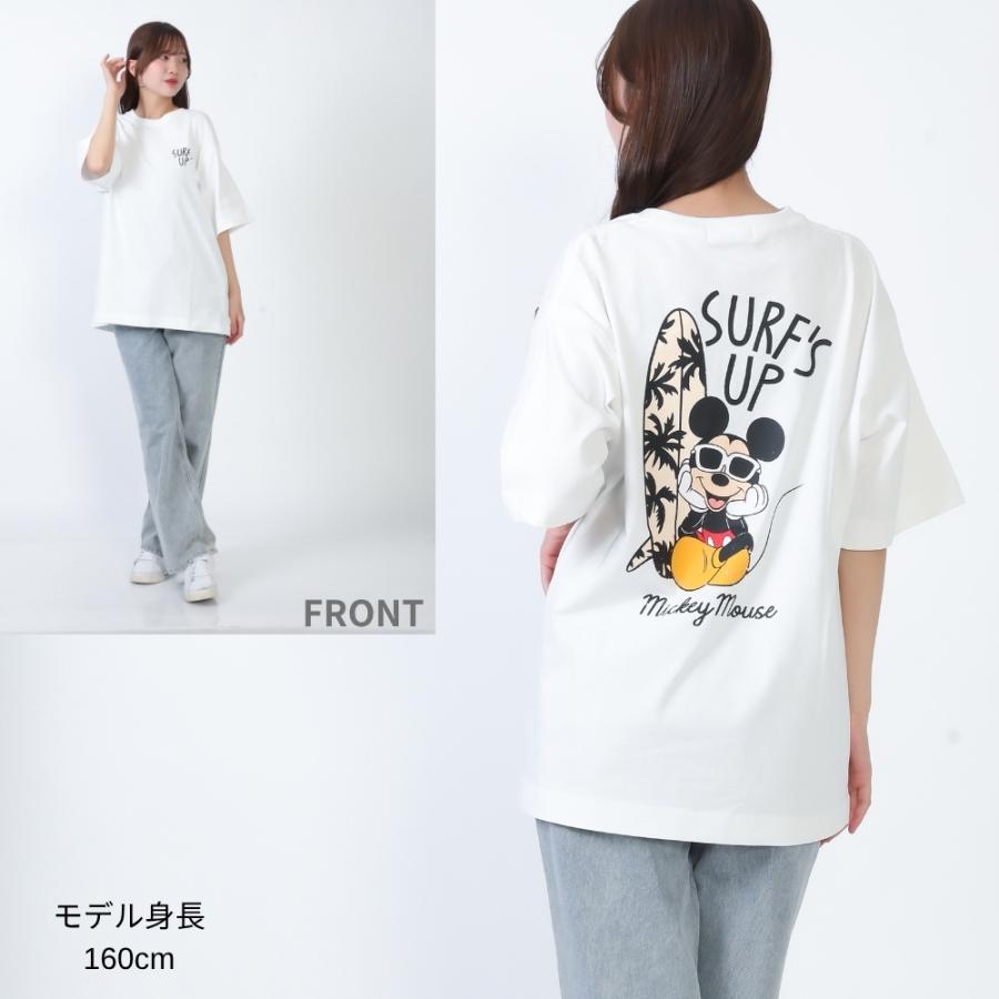 ANTIBAL ミッキー tシャツ レディース 半袖 ゆったり 白 黒 ディズニー
