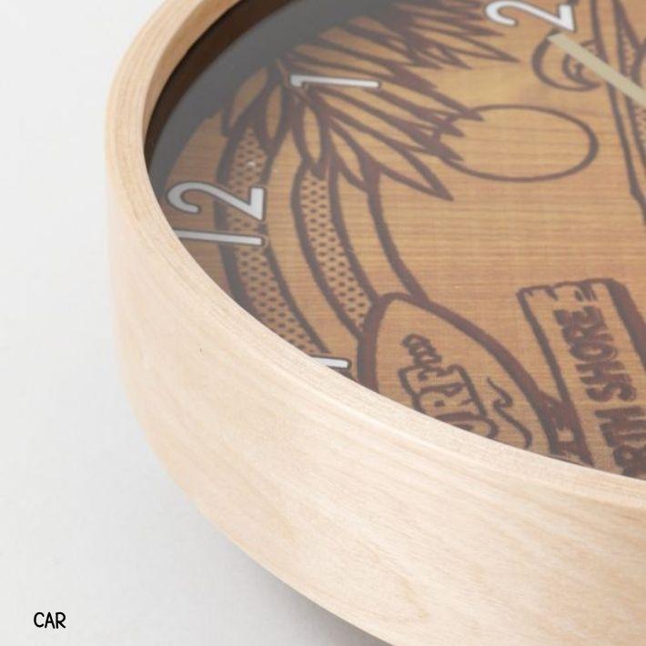 Kahiko（カヒコ） 壁掛け時計 ハワイアン 木製 丸型 おしゃれ 木目調