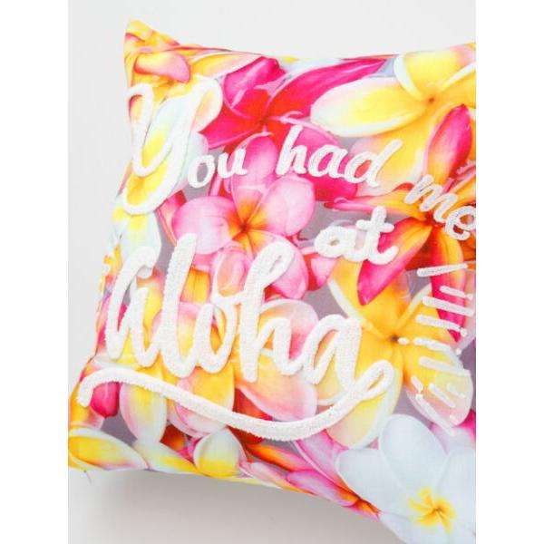 期間限定特価品 クッションカバー 45 45cm ハワイ おしゃれ 可愛い インテリア フォトジェニック トロピカル ボタニカル 花柄 ホノルル ワイキキ プルメリア レインボー Cisama Sc Gov Br