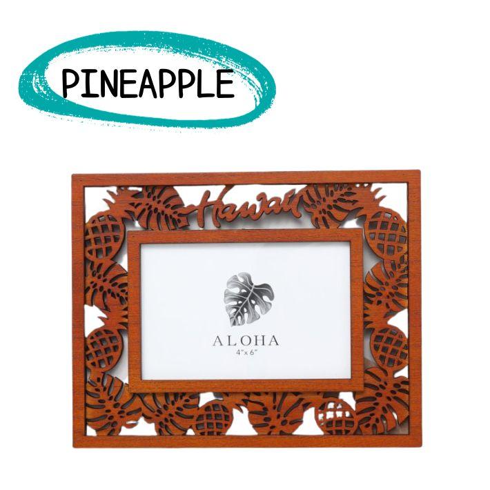 ハワイアンフォトフレーム　写真立て Kahiko フォトフレーム 木製 ハワイアン ハガキサイズ 写真立て