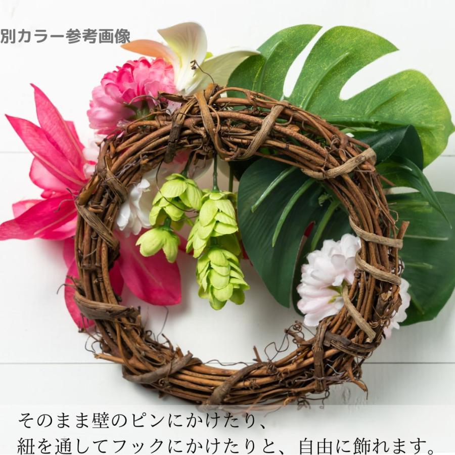 ポピー リース 花 玄関 おしゃれ 造花 飾り ドア 手作り ハワイ 
