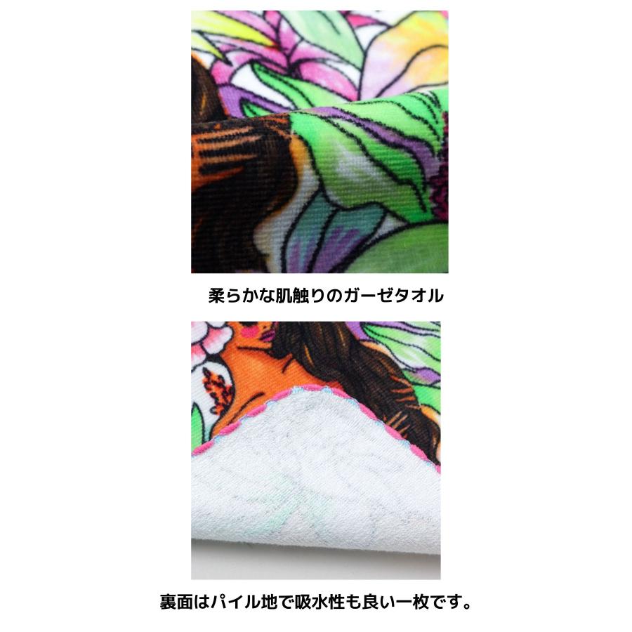 ハワイアン　タオル タオルハンカチ ハンドタオル ガーゼ ハワイ プレゼント ギフト