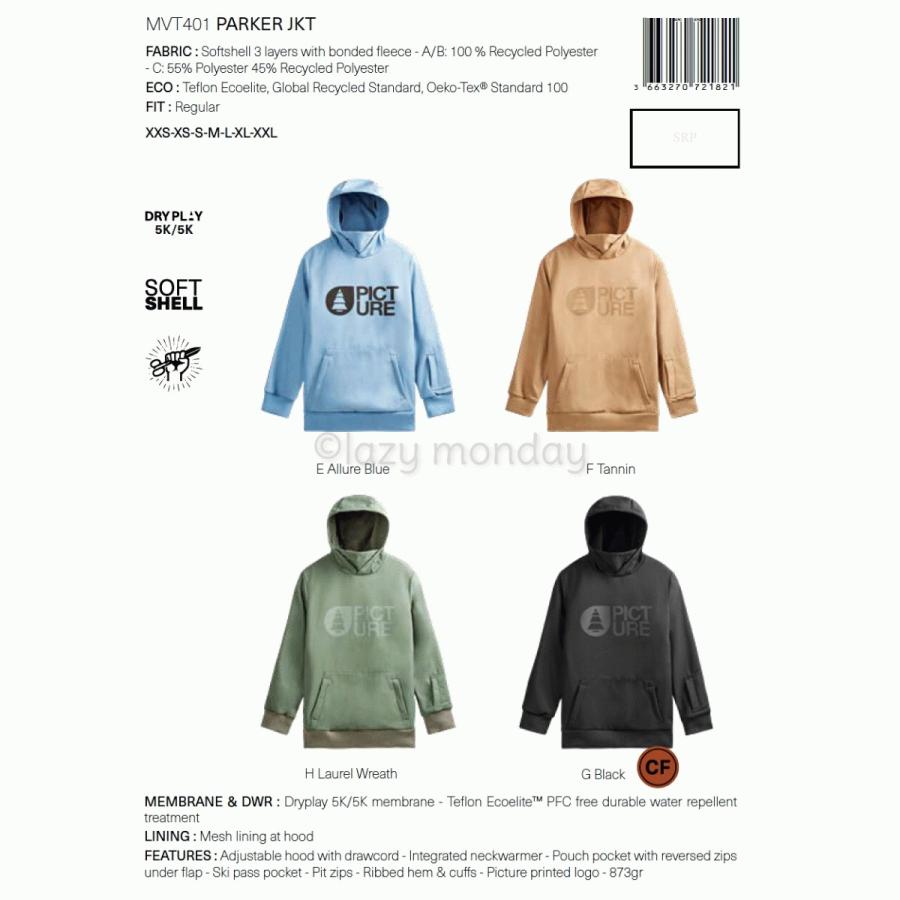 PICTURE ORGANIC CLOTHING PARKER JKTメンズ ジャケット スノー PICTURE ORGANIC CLOTHING PARKER JKTメンズ ジャケット スノー
