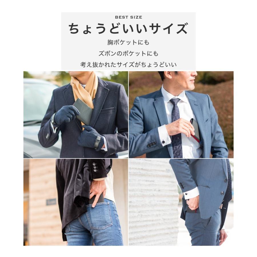 長財布 メンズ 財布 ギフト プレゼント カーボンレザー 本革 革 2つ折り財布  Number7 | Number7 | 18