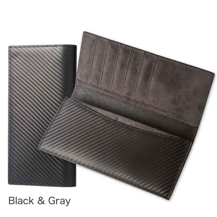 長財布 メンズ 財布 東レ ウルトラスエード ギフト プレゼント 本革 革 カーボンレザー 折り財布 Number7 | Number7 | 24