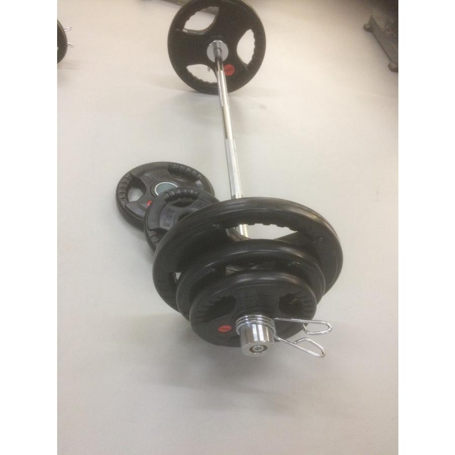 3グリップラバープレート　10kg2枚　5kg2枚　2.5kg2枚 & 50mm オリンピックシャフト | 
