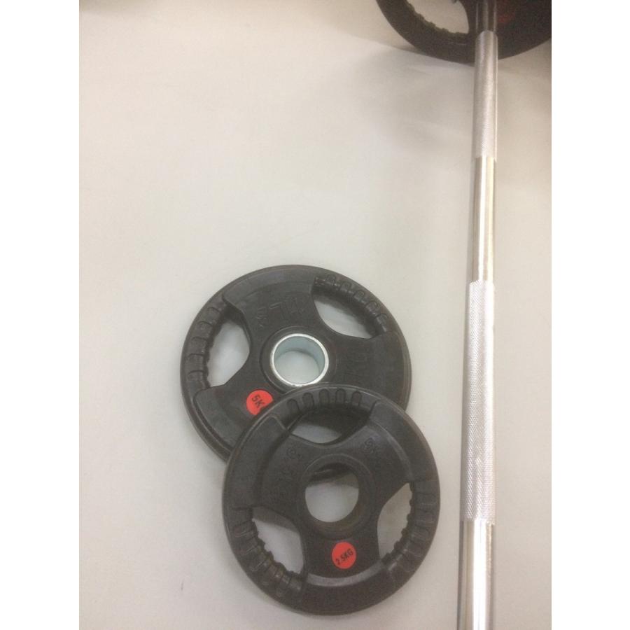 3グリップラバープレート　10kg2枚　5kg2枚　2.5kg2枚 & 50mm オリンピックシャフト |  | 01