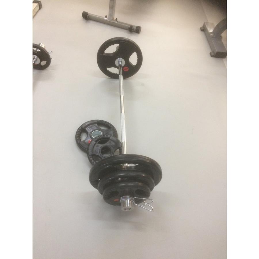 3グリップラバープレート　10kg2枚　5kg2枚　2.5kg2枚 & 50mm オリンピックシャフト |  | 03