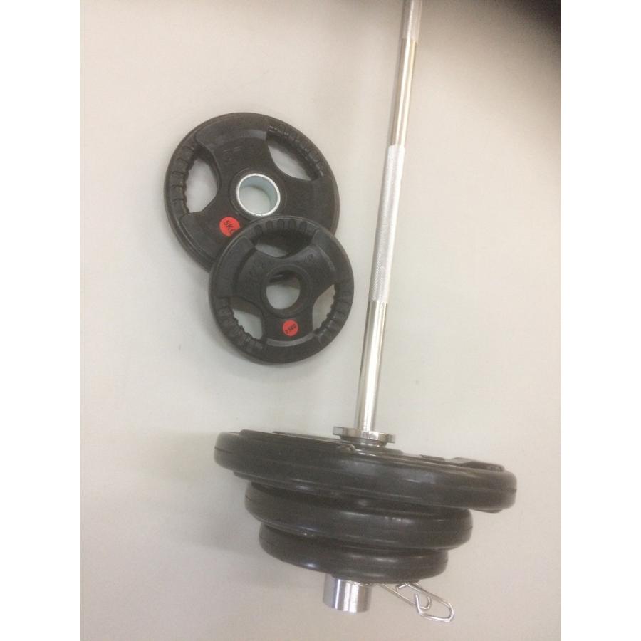3グリップラバープレート　10kg2枚　5kg2枚　2.5kg2枚 & 50mm オリンピックシャフト |  | 04