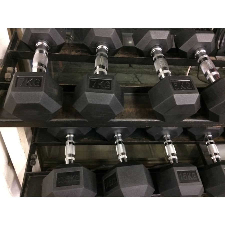ラバーヘックスダンベル 47.5kg×2個