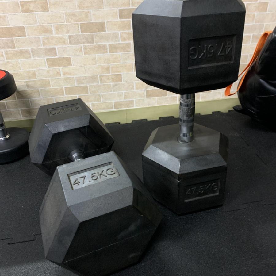 ラバーヘックスダンベル 55kg×2個