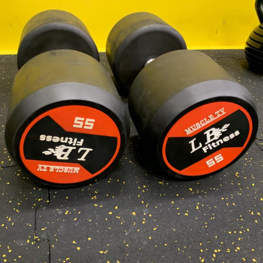 業務用]ラバーダンベル 55kg×2個SET : 筋トレ倶楽部 - 通販