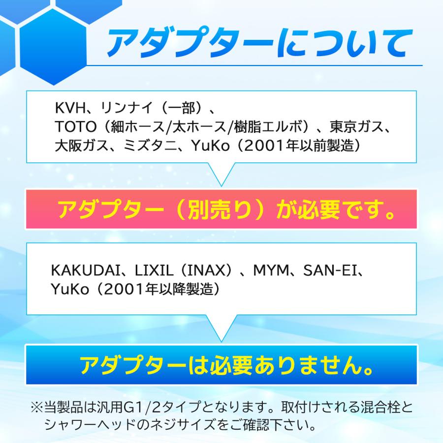 シャワーホース 交換 1.5m TOTO KVK INAX LIXIL MYM ステンレス G1/2 汎用 |  | 09